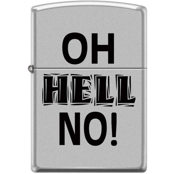 Zippo Lighter - Oh Hell No Satin Chrome