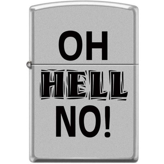 Zippo Lighter - Oh Hell No Satin Chrome