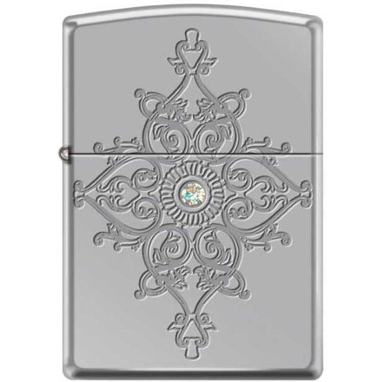 Zippo Lighter - Deep Carved Armor High Polished Chrome