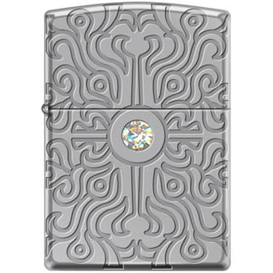 Zippo Lighter - Deep Carve With Large Swarovski