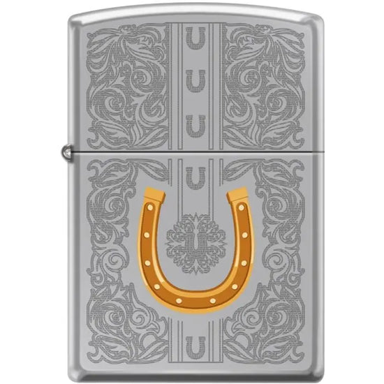 Zippo Lighter - Dazzling Horseshoe High Polish Chrome