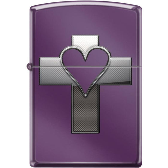 Zippo Lighter - Heart & Cross Abyss