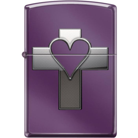 Zippo Lighter - Heart & Cross Abyss