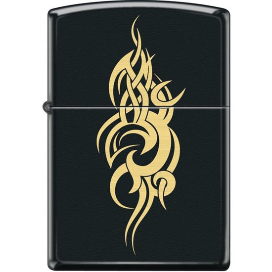 Zippo Lighter - Tribal Tattoo Black Matte