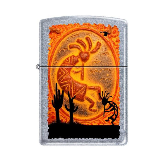 Zippo Lighter - Kokopelli Southwestern Street Chrome