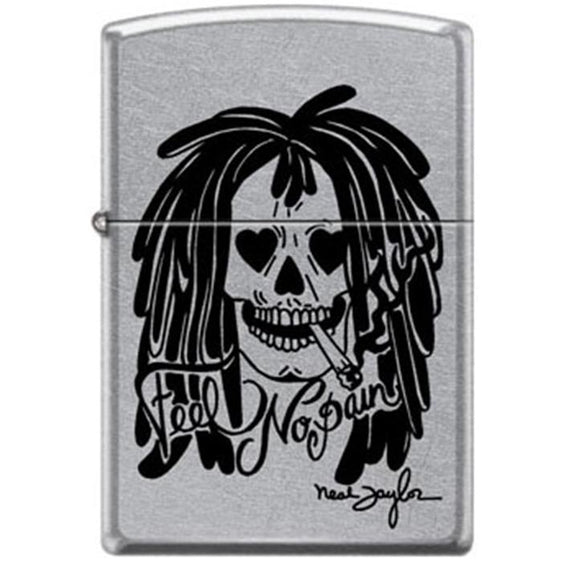 Zippo Lighter - Neal Taylor Feel No Pain Street Chrome