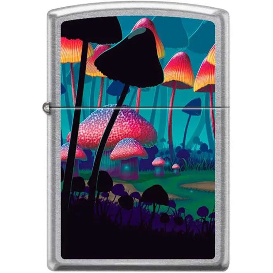 Zippo Lighter - Magic Mushrooms Street Chrome