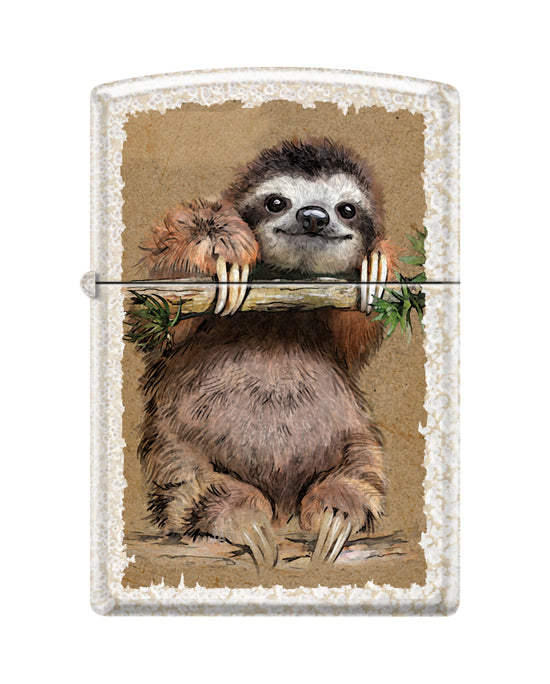 Zippo Lighter - Cute Sloth Mercury Glass Finish