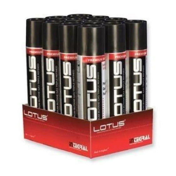 Lotus Premium Butane Gas 90mL - 12 Pack (Full Box)