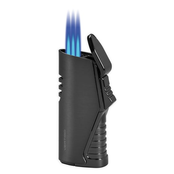 Vertigo Atlas Triple Flame Lighter - Anodized Black