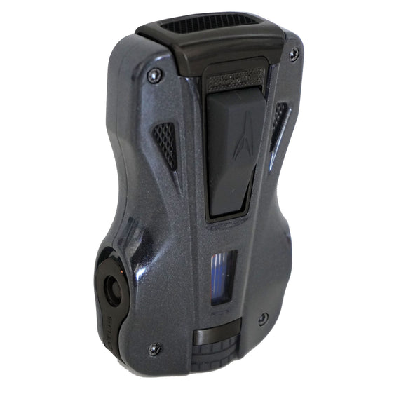 Lotus GT Twin Pinpoint Flame Lighter - Glossy Black & Black Matte