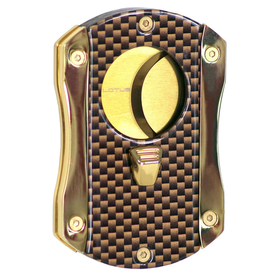 Lotus Cut 400 Deception Serrated Cigar Cutter Gold Carbon Fiber