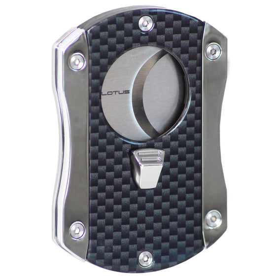 Lotus Cut 400 Deception Serrated Cigar Cutter - Chrome Carbon Fiber
