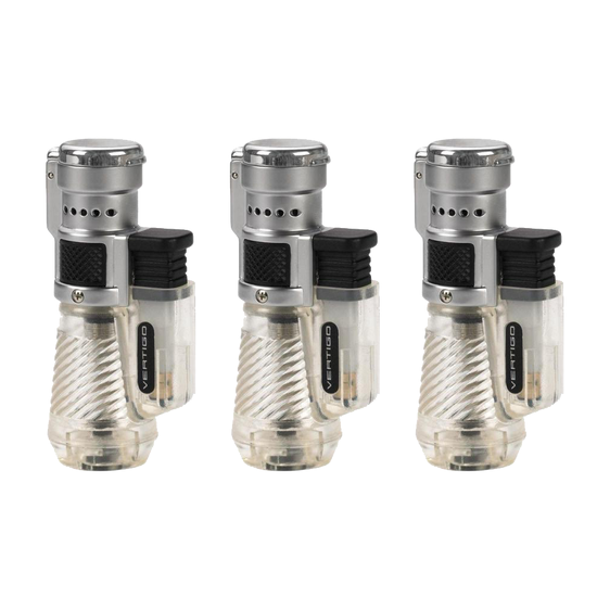 Vertigo Cyclone Triple Torch Lighter Clear