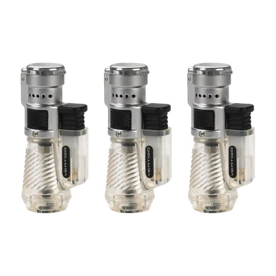 Vertigo Cyclone Triple Torch Lighter Clear