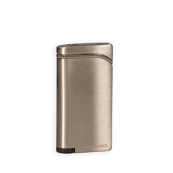 Vertigo Concorde Double Flame Lighter - Nickel Satin
