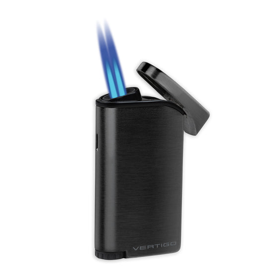 Vertigo Concorde Double Flame Lighter Anodized black