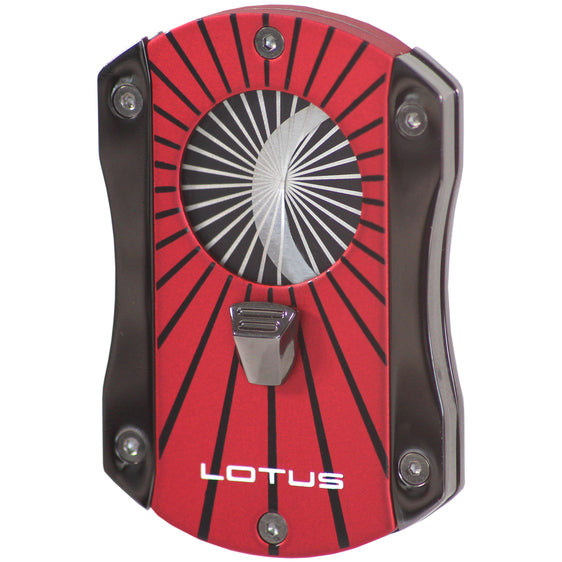 Lotus Cut 400 Techni-Color Deception Serrated Cigar Cutter - Red