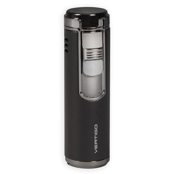Vertigo Eloquence Quadruple Torch Lighter - Black & Gunmetal