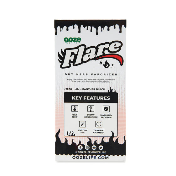Ooze Flare Dry Herb Vaporizer - Panther Black