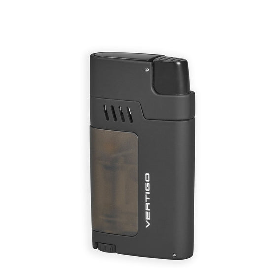 Vertigo Gauntlet Triple Torch Lighter w/ Cigar Punch - Black Rubberized
