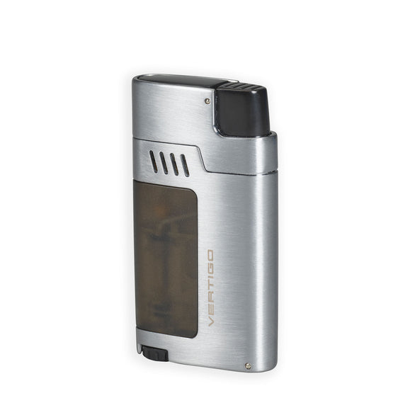 Vertigo Gauntlet Triple Torch Lighter w/ Cigar Punch - Chrome