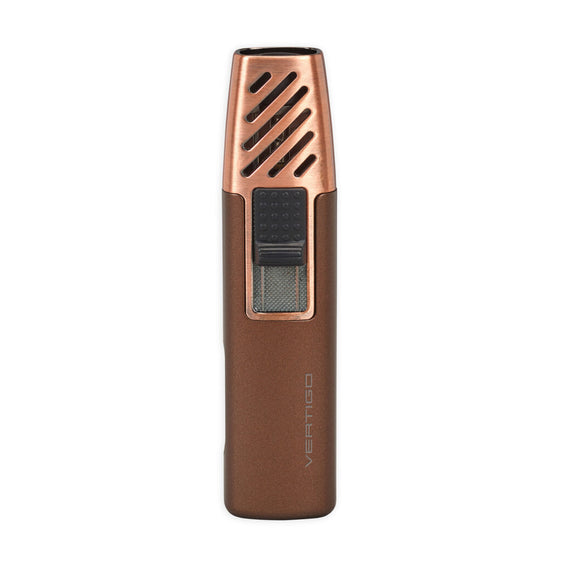 Vertigo Gnome Single Flame Lighter - Metallic Brown w Copper