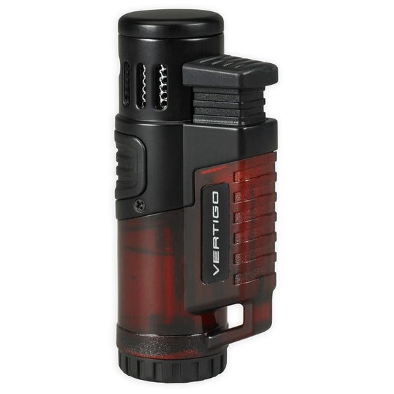 Vertigo Hawk Triple Jet Flame Lighter - Red