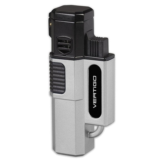 Vertigo Hornet Quad Torch Lighter - Metallic Silver