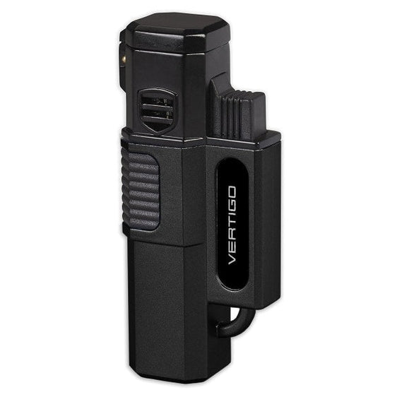 Vertigo Hornet Quad Torch Lighter - Metallic Black