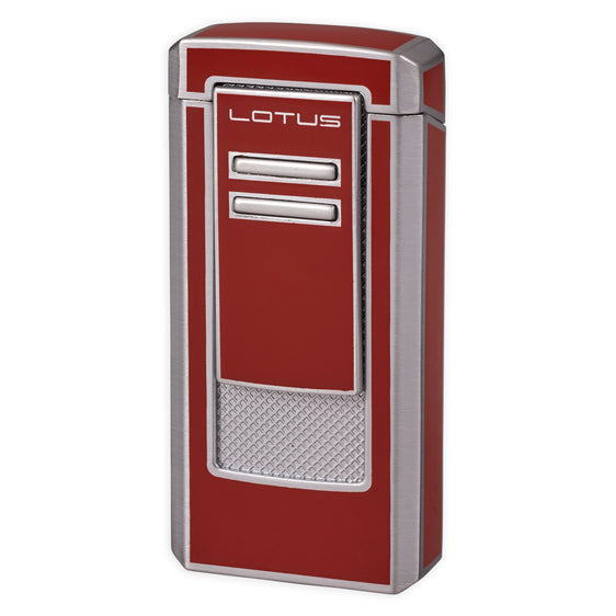 Lotus Commander L46 Triple Jet Lighter - Red & Gunmetal