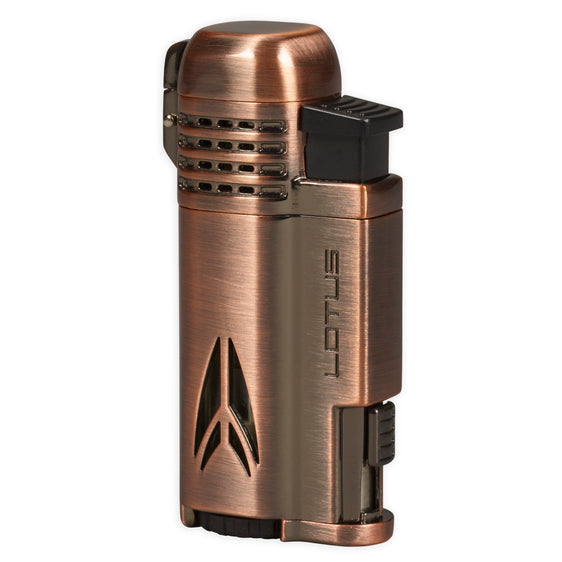 Lotus Lighter Defiant L65 Quad Jet Lighter w/ Cigar Punch - Copper w Gunmetal