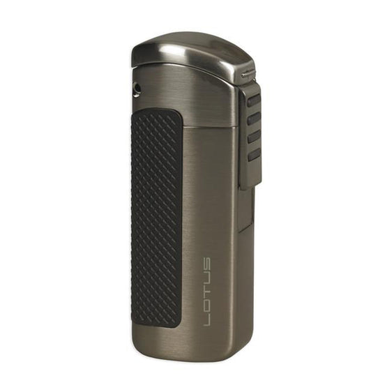 Lotus Lighter CEO L66 Triple Jet Lighter w/ Cigar Punch - Gunmetal Satin