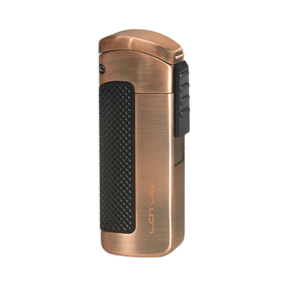 Lotus Lighter CEO L66 Triple Jet Lighter w/ Cigar Punch - Brushed Copper