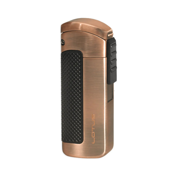 Lotus Lighter CEO L66 Triple Jet Lighter w/ Cigar Punch - Brushed Copper