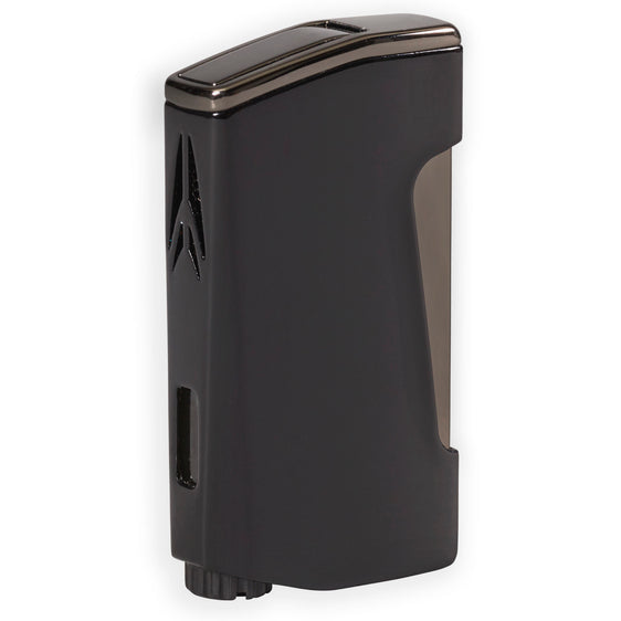 Lotus Chroma Dual Flame Lighter w/ Punch - Glossy Black & Gunmetal