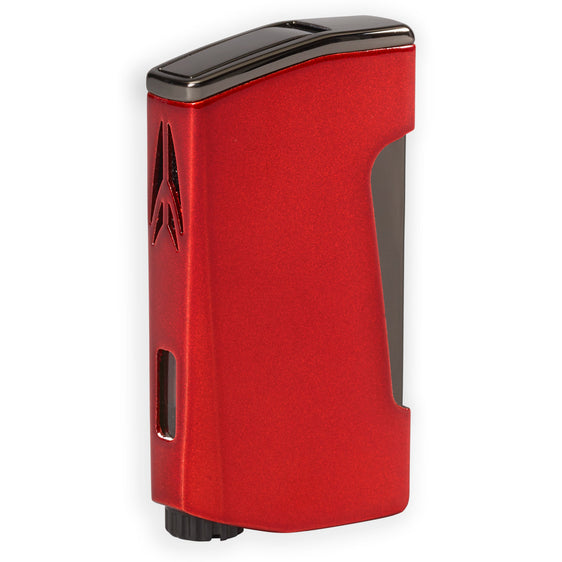 Lotus Chroma Dual Flame Lighter w/ Punch - Glossy Red & Gunmetal