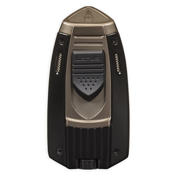 Lotus Mariner Twin Pinpoint Torch Lighter - Black & Gunmetal