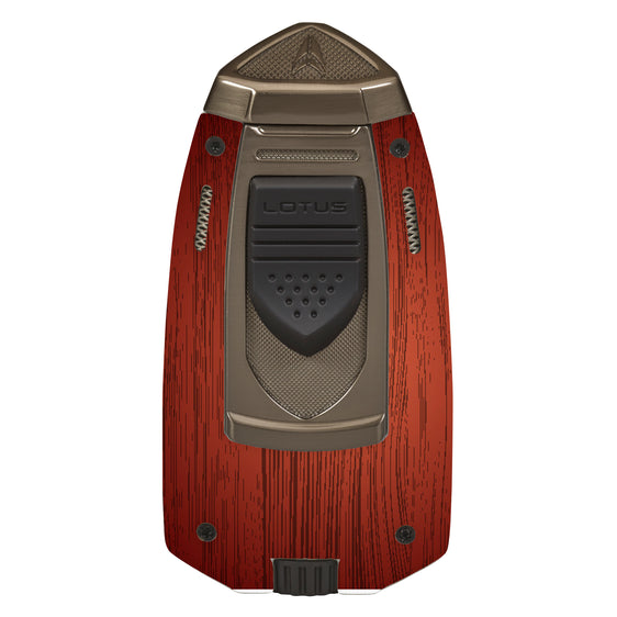 Lotus Mariner Twin Pinpoint Torch Lighter - Woodgrain & Gunmetal