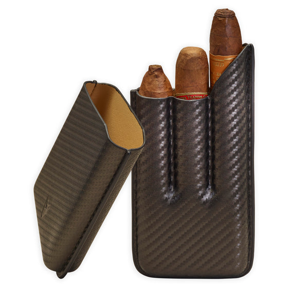 Lotus Carbon Fiber Stick Cigar Cases