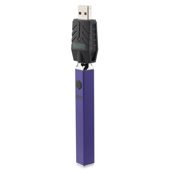 Ooze Quad 510 Thread 500 mAh Square Vape Pen Battery + USB Charger - Ultra Purple