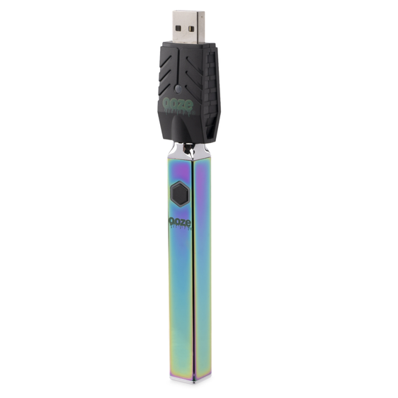 Ooze Quad 510 Thread 500 mAh Square Vape Pen Battery + USB Charger - Rainbow