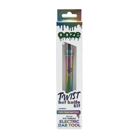 Ooze Twist Hot Knife And Battery 320 MAh - Electric Dab Tool Kit - Rainbow
