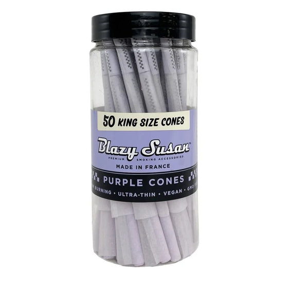 Blazy Susan King Size Pre-Rolled Cones - 50 Count - Purple