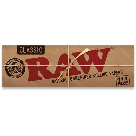 RAW Classic Natural Unrefined Rolling Papers - 1¼ - UNIT