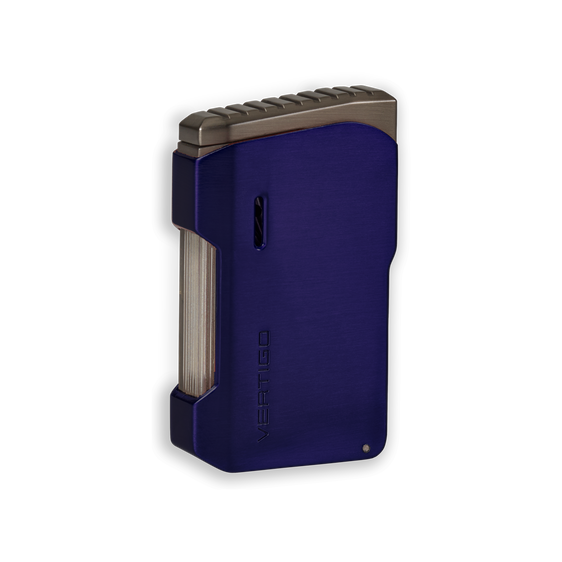 Vertigo Recoil Angled Single Torch Flame Lighter Blue