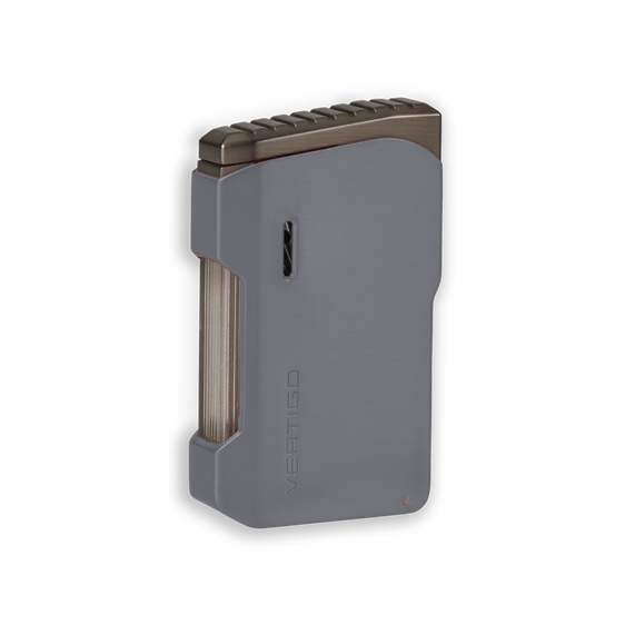 Vertigo Recoil Angled Single Torch Flame Lighter - Gray
