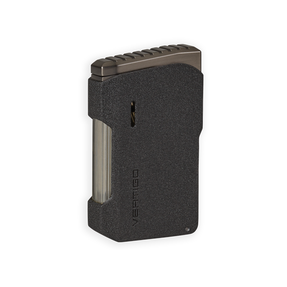 Vertigo Recoil Angled Single Torch Flame Lighter - Black Crackle