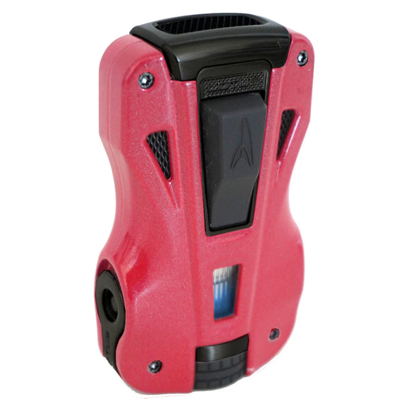 Lotus GT Twin Pinpoint Flame Lighter - Glossy Red & Black Matte