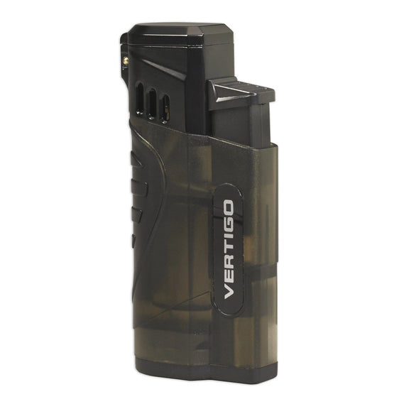 Vertigo Stinger 2 Quad Torch Lighter w/ Cigar Punch - Charcoal